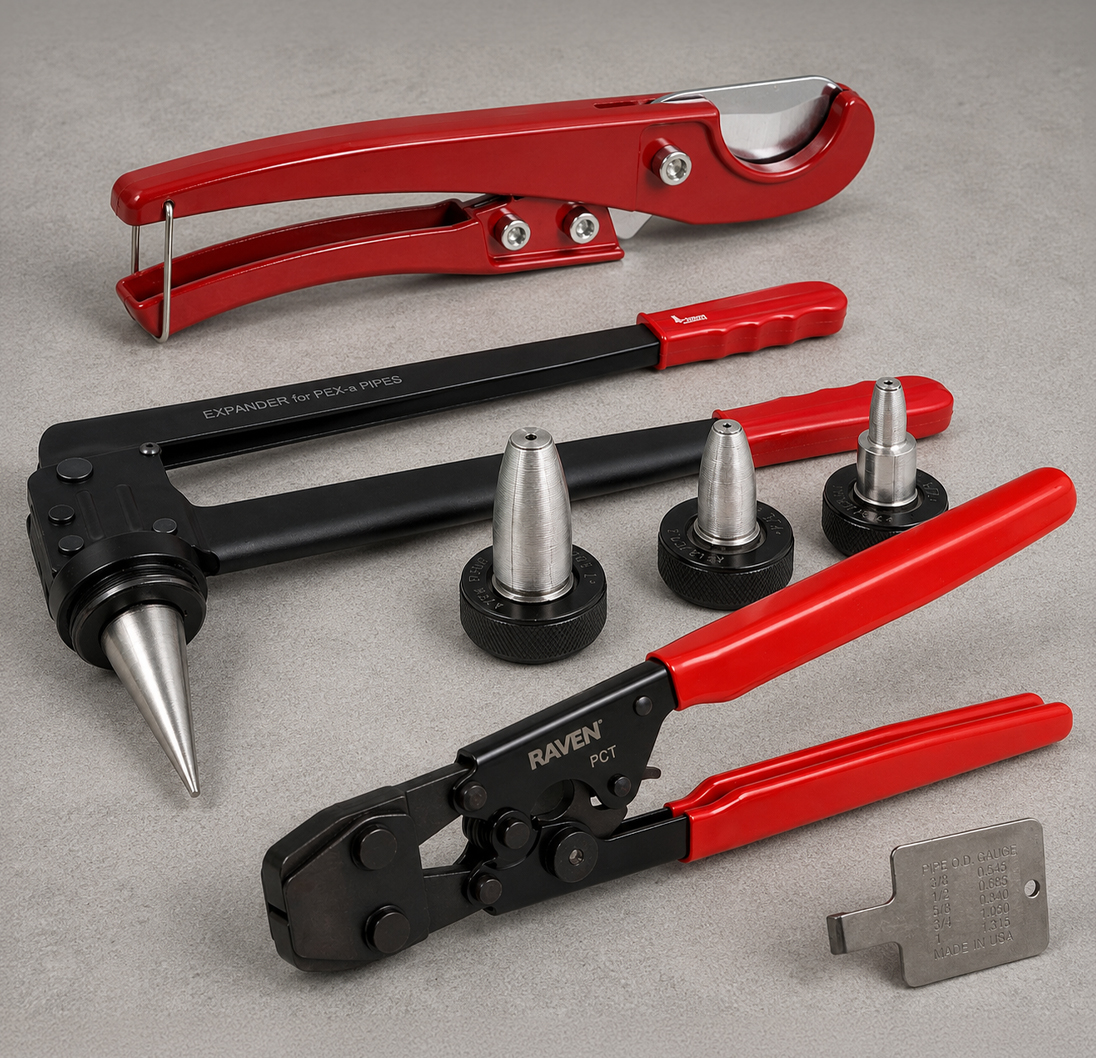 A variety of pex tools.