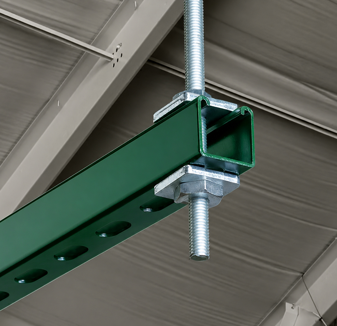 Strut and threaded rod
