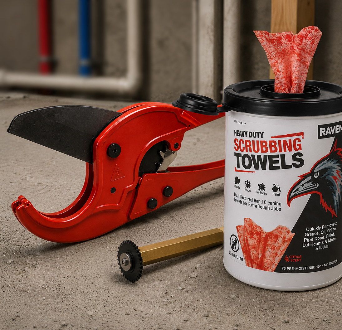 Tools, towels, and jobsite essentials.